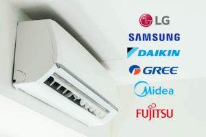 Ar condicionado com logo das melhores marcas